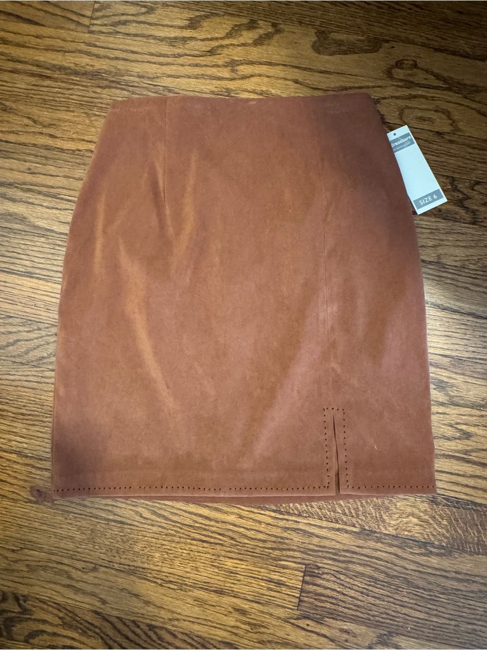 dressbarn Rust Suede Pencil Skirt